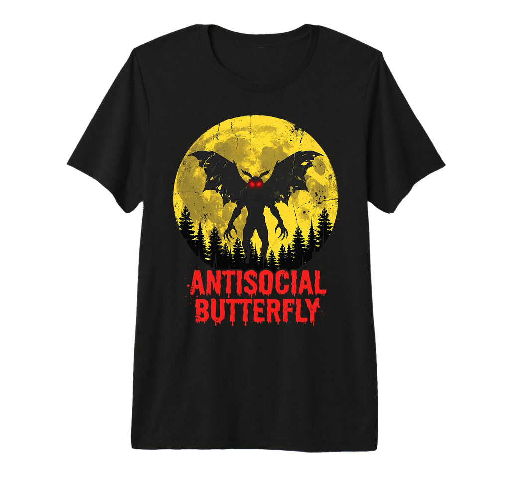 Antisocial Butterfly Tri Blend T-Shirt - Minimalist Print Unisex - T-Shirt, Sweatshirt, Hoodie