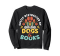 Dog And Book Lover Easily Sweatshirt - Custom Art Print Men Women - T-Shirt, Sweatshirt, Hoodie