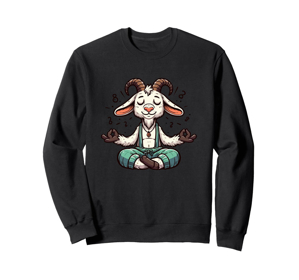Meditation Goat Yoga Pose Relaxing Sweatshirt - Custom Art Print Unisex - T-Shirt, Sweatshirt, Hoodie