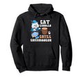 Cat Cuddles Coffee Connoisseur Books Hoodie - Unique Graphic for Adults - T-Shirt, Sweatshirt, Hoodie