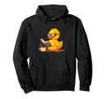 Rubber Duck Reader Coffee Lover Rubber Hoodie - Graphic Print Men Women - T-Shirt, Sweatshirt, Hoodie