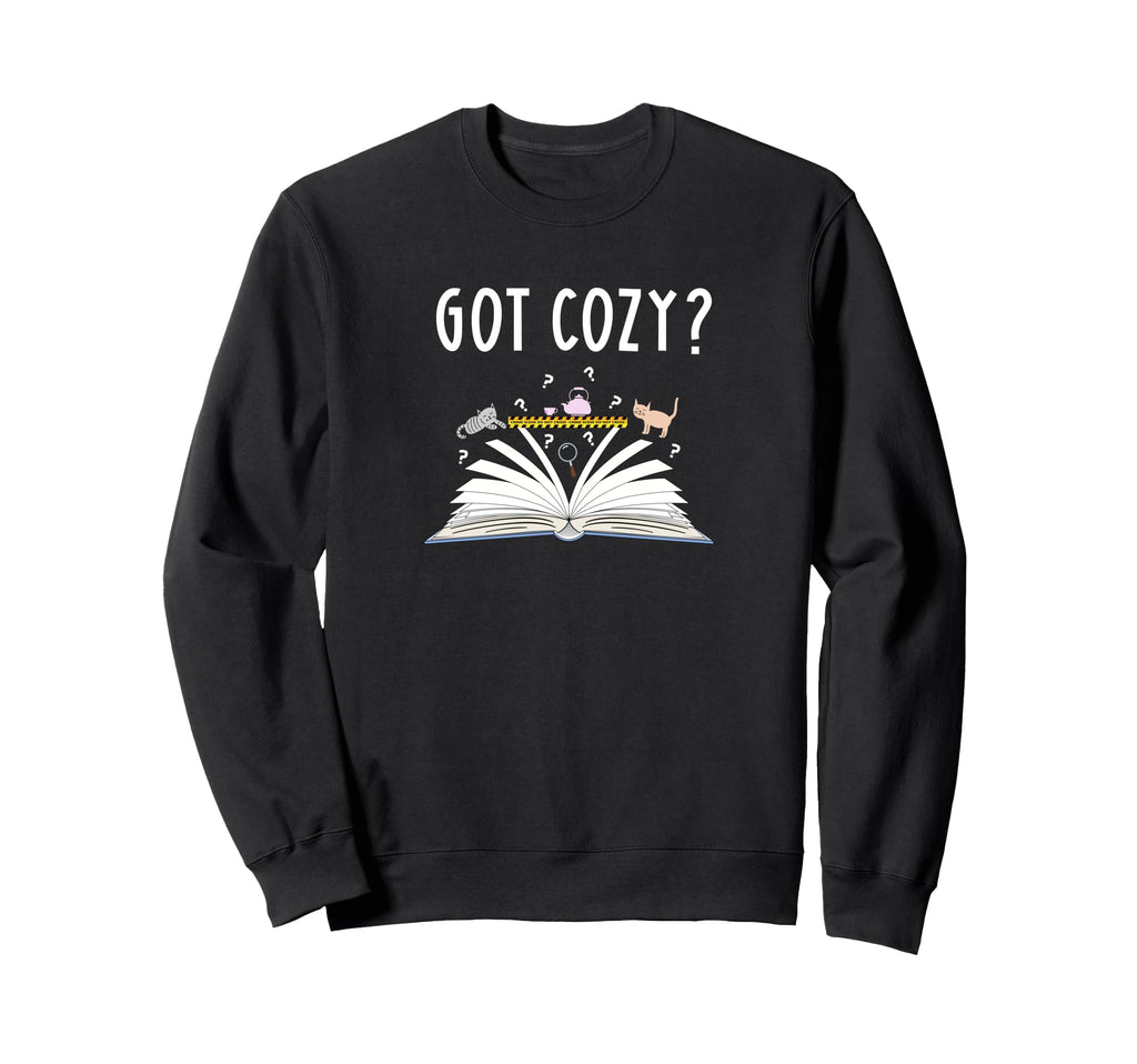 Cozy Cat Mystery Book Lover Reading Sweatshirt - Trendy Graphic for Adults - T-Shirt, Sweatshirt, Hoodie