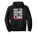 End Shame Stigma Hiv Aids Awareness Red Hoodie - Trendy Graphic Unisex - T-Shirt, Sweatshirt, Hoodie