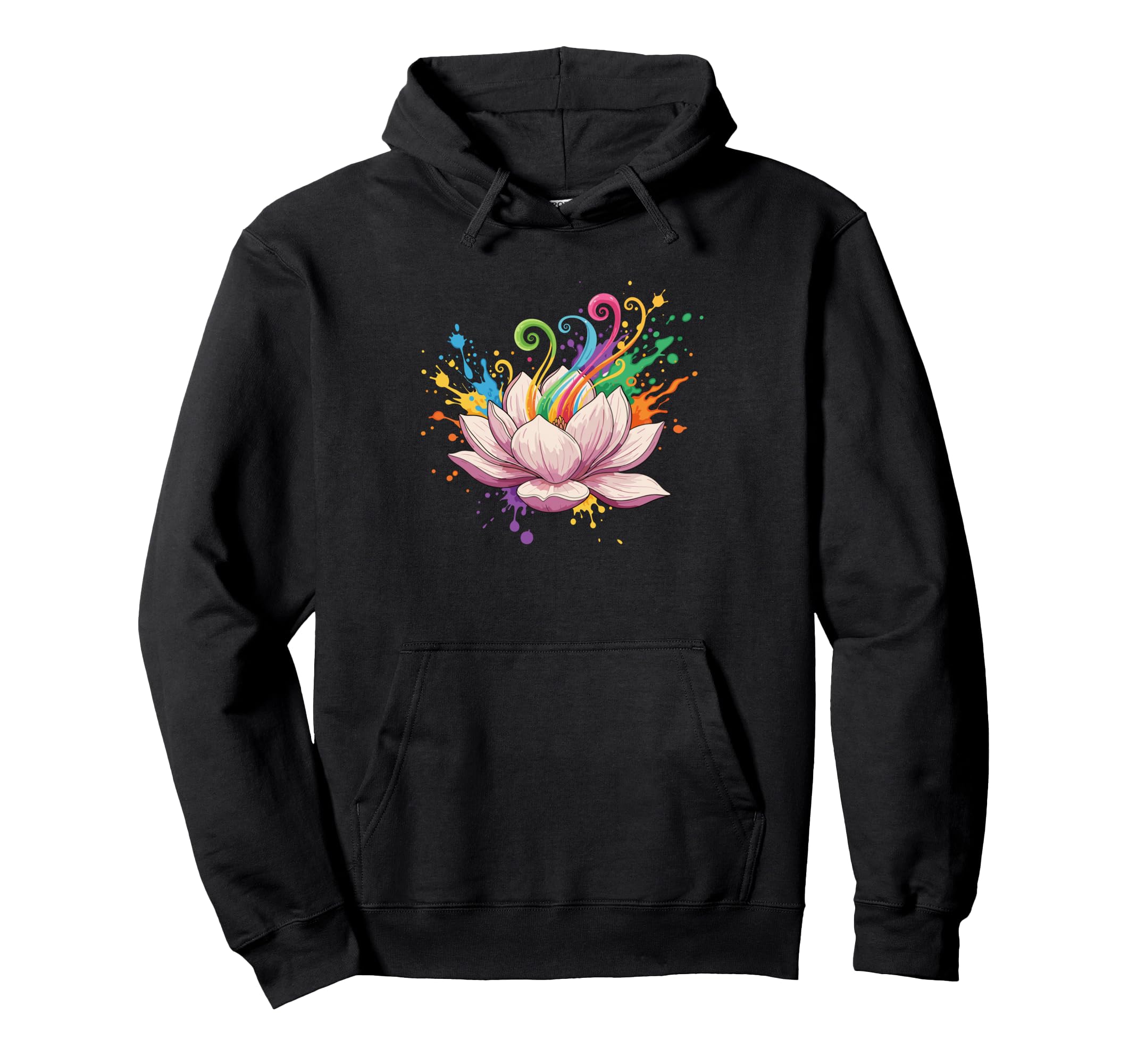 Rainbow Chakra Lotus Yoga Meditation Hoodie - Streetwear Style Unisex - T-Shirt, Sweatshirt, Hoodie