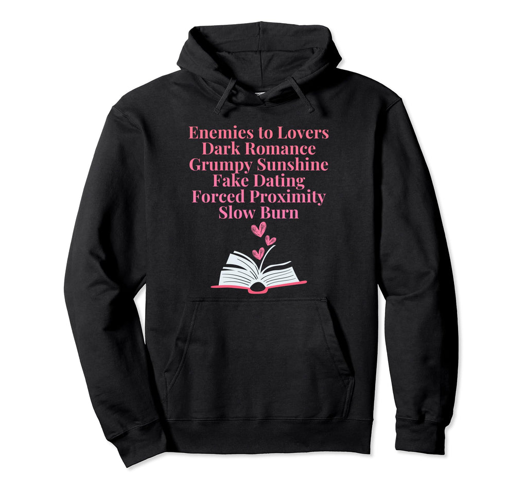 Bibliophile Romance Book Genre Hoodie - Minimalist Print Men Women - T-Shirt, Sweatshirt, Hoodie