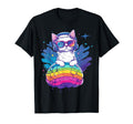 Confident Cat Neuro Pride Rainbow Brain T-Shirt - Unique Graphic Unisex - T-Shirt, Sweatshirt, Hoodie