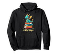 Happy Dragon Book Stack Reading Hoodie - Novelty Apparel for Adults - T-Shirt, Sweatshirt, Hoodie