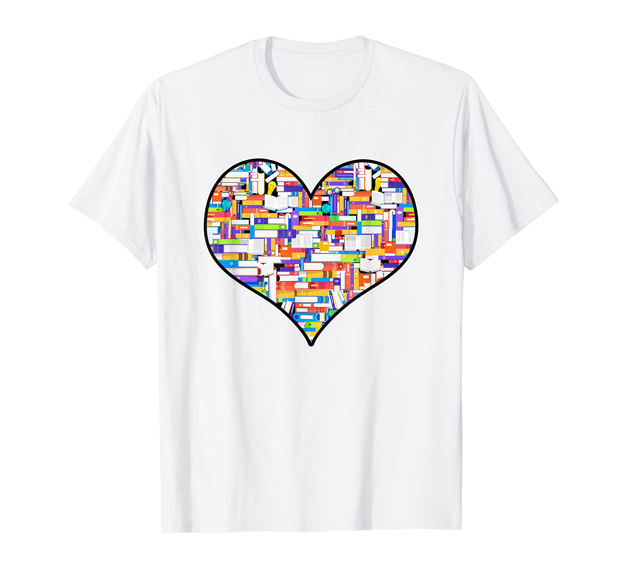 Reading Library Books Lover Heart T-Shirt - Aesthetic Graphic Unisex - T-Shirt, Sweatshirt, Hoodie