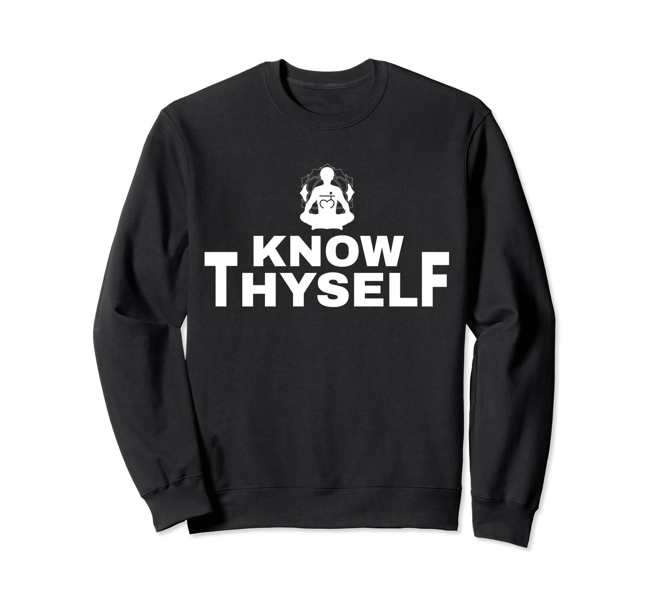 Know Thyself Symbol Yoga Mental Sweatshirt - Fun Novelty Design for Adults - T-Shirt, Sweatshirt, Hoodie