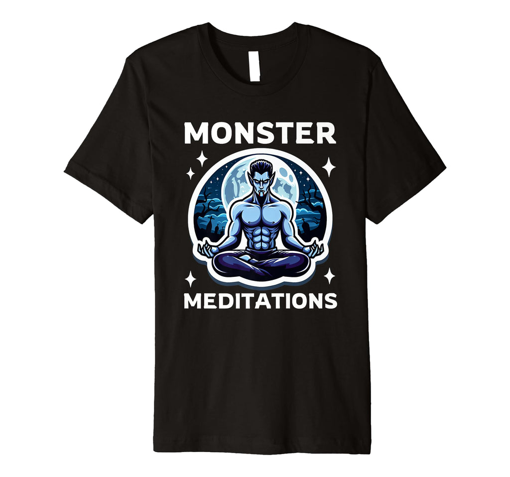 Monster Meditations Vampire Yoga T-Shirt - Graphic Print Unisex - T-Shirt, Sweatshirt, Hoodie