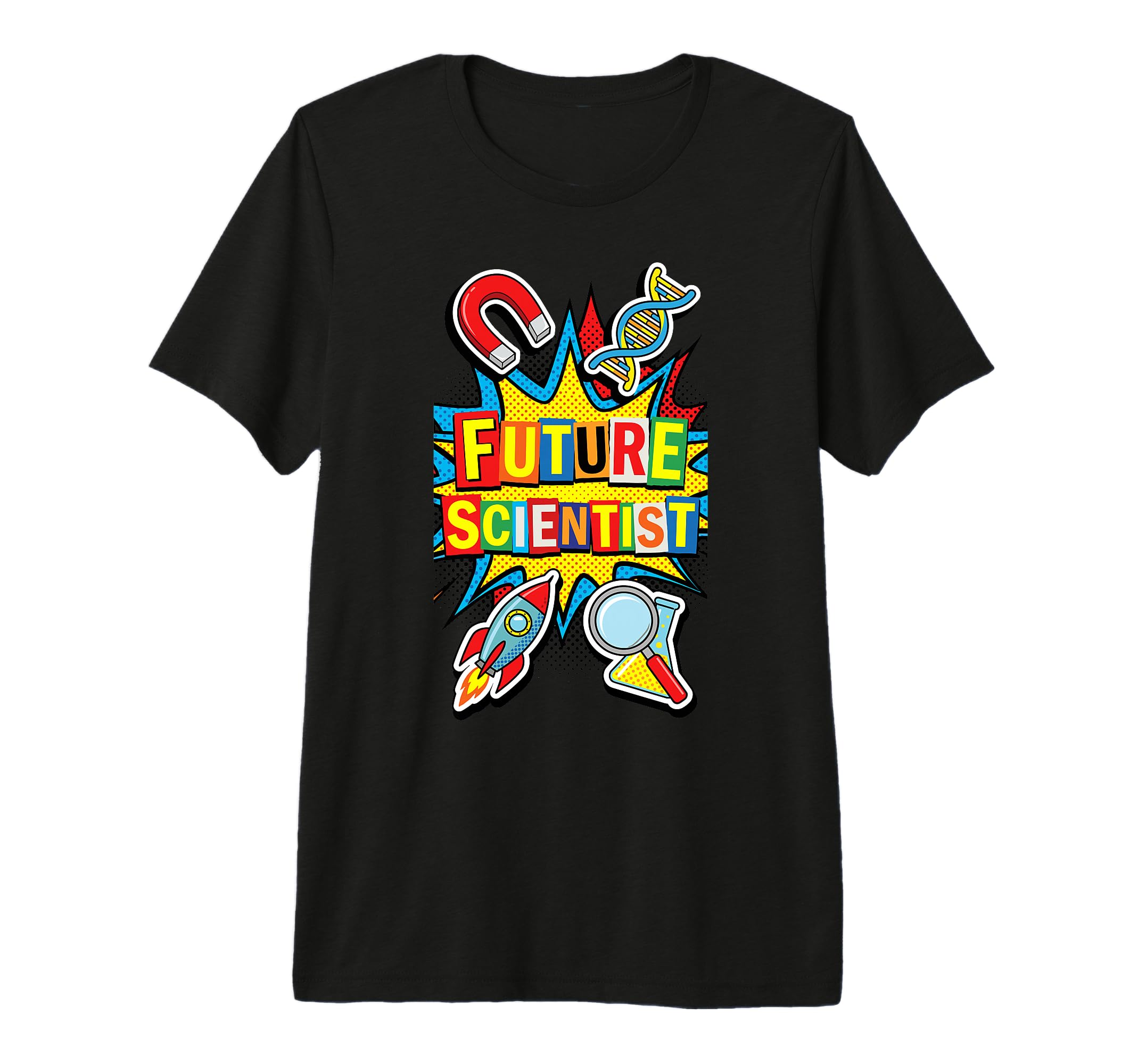 Future Scientist Comic Book Pop T-Shirt - Fun Novelty Design for Adults - T-Shirt, Sweatshirt, Hoodie