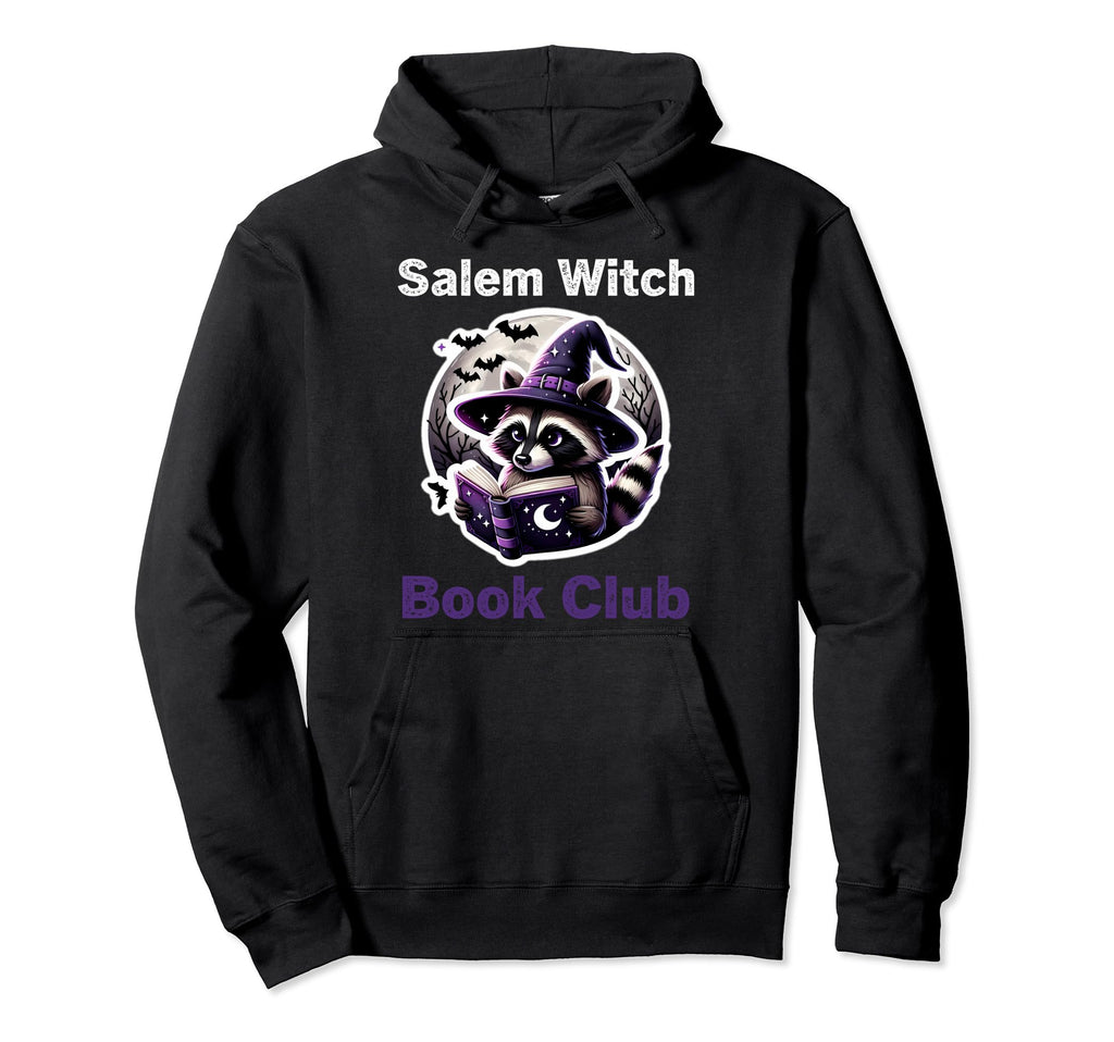 Salem Book Witch Club Raccoon Hoodie - Casual Everyday Wear for Adults - T-Shirt, Sweatshirt, Hoodie