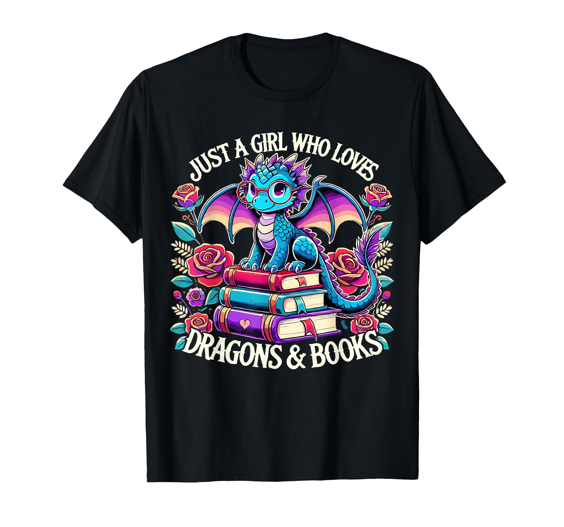 Just Who Loves Dragons And Books Dragon T-Shirt - Unique Graphic Men Women - T-Shirt, Sweatshirt, Hoodie