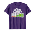 Funny Introvert Gift My Social Battery T-Shirt - Trendy Graphic Unisex - T-Shirt, Sweatshirt, Hoodie