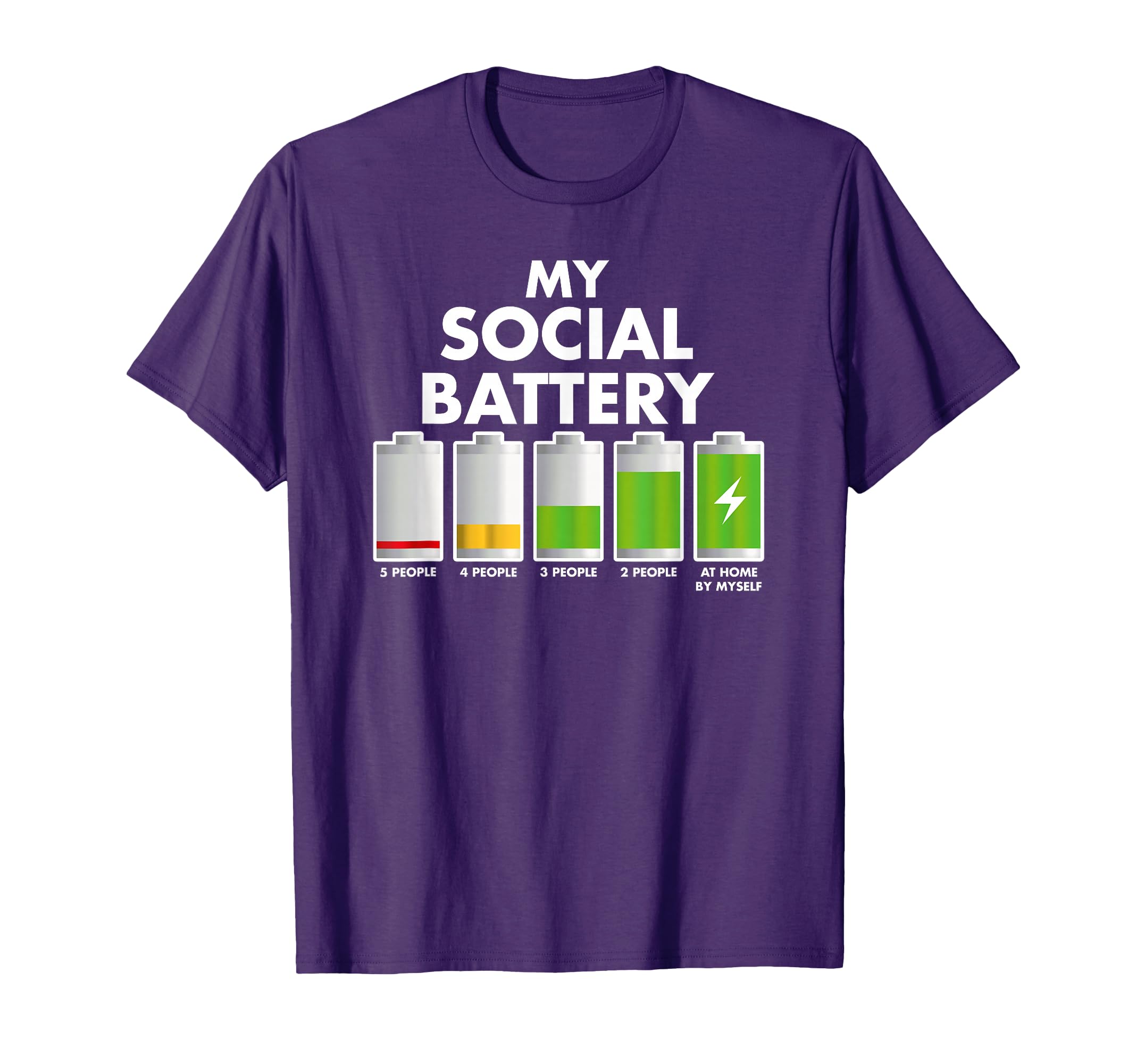 Funny Introvert Gift My Social Battery T-Shirt - Trendy Graphic Unisex - T-Shirt, Sweatshirt, Hoodie