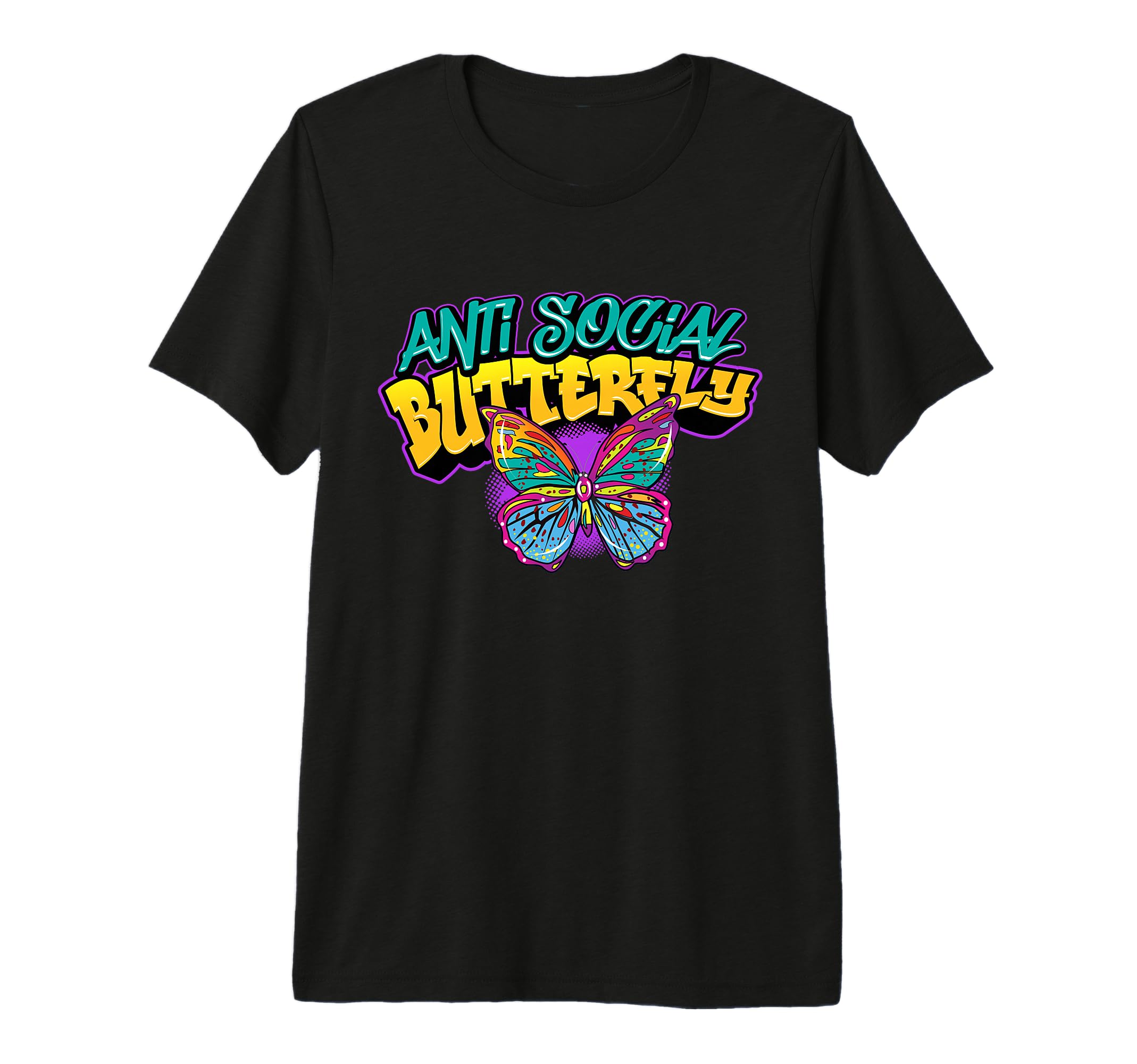 Graffiti Art Colorful Antisocial T-Shirt - Streetwear Style for Adults - T-Shirt, Sweatshirt, Hoodie
