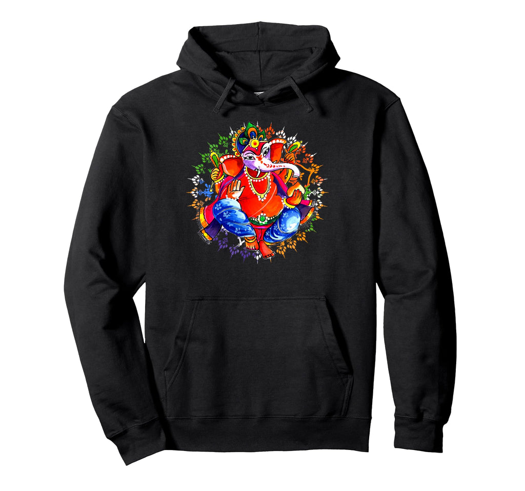 Ganesha Yoga Mandala Meditation Namaste Hoodie - Custom Art Print Unisex - T-Shirt, Sweatshirt, Hoodie