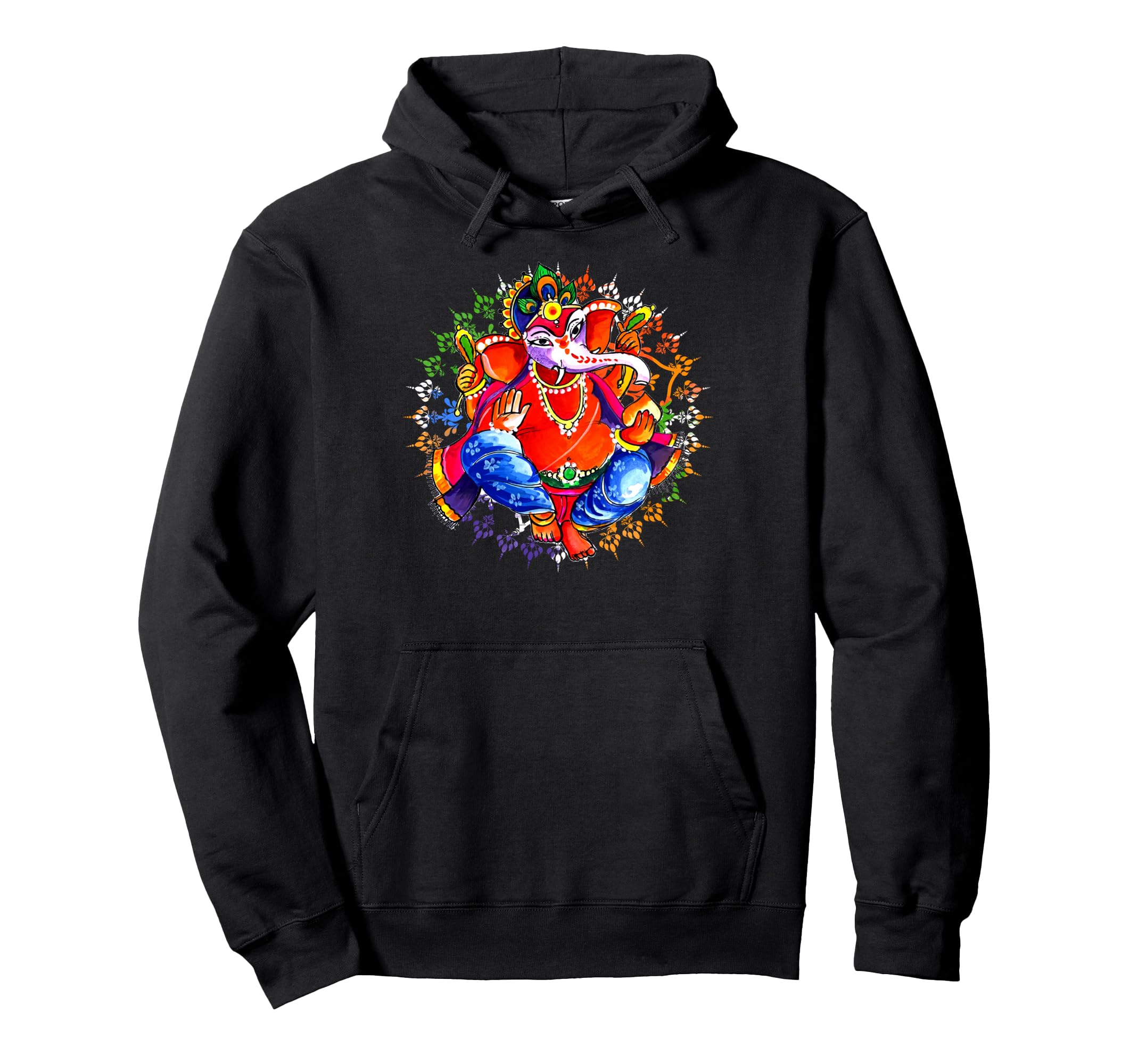 Ganesha Yoga Mandala Meditation Namaste Hoodie - Custom Art Print Unisex - T-Shirt, Sweatshirt, Hoodie