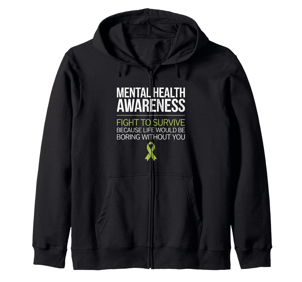 Mental Health Awareness Month Green Hoodie - Novelty Apparel for Adults - T-Shirt, Sweatshirt, Hoodie