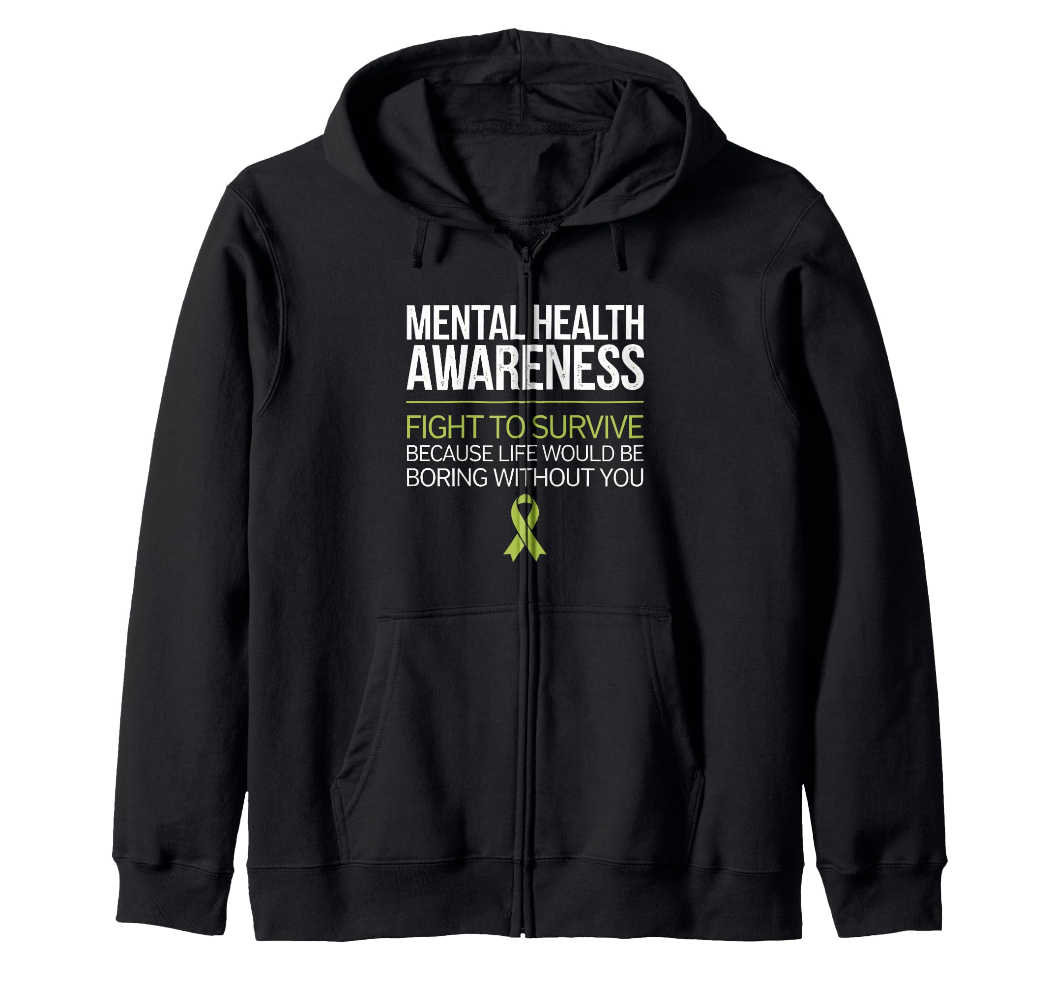 Mental Health Awareness Month Green Hoodie - Novelty Apparel for Adults - T-Shirt, Sweatshirt, Hoodie
