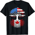 Canadian Roots USA American Grown Canada Flag Maple Leaf T-Shirt Unisex T-shirt, Sweatshirt, Hoodie, Long Sleeve Tee - T-Shirt, Sweatshirt, Hoodie