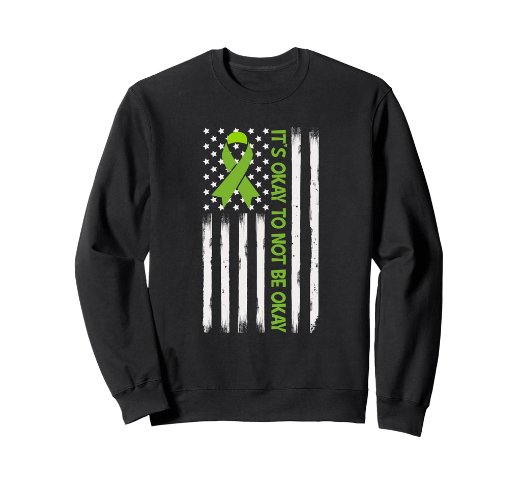 Its Okay To Not Be Okay Us Flag Sweatshirt - Casual Everyday Wear Unisex - T-Shirt, Sweatshirt, Hoodie