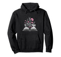 Book Flower Floral Reading Books Hoodie - Minimalist Print for Adults - T-Shirt, Sweatshirt, Hoodie