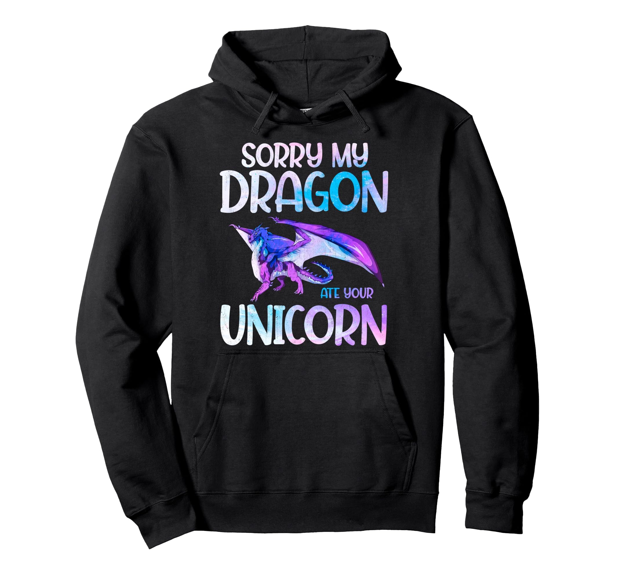 Sorry My Dragon Ate Your Unicorn Dragon Hoodie - Minimalist Print Men Women - T-Shirt, Sweatshirt, Hoodie