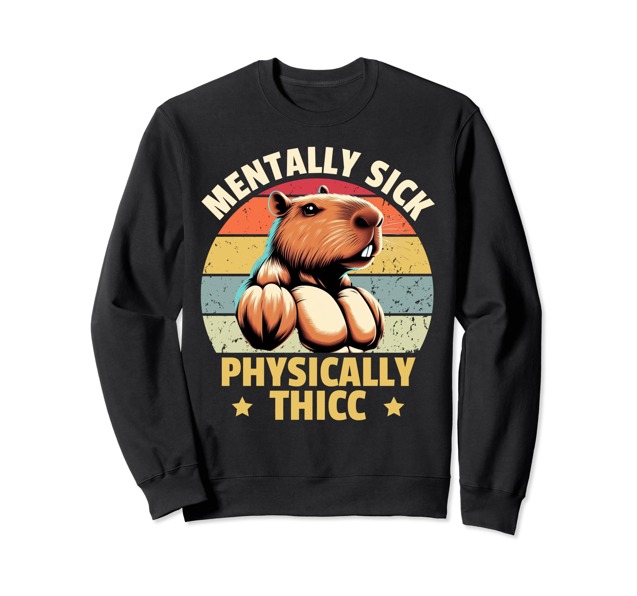 Capybara Mentally Sick Physically Sweatshirt - Novelty Apparel Men Women - T-Shirt, Sweatshirt, Hoodie