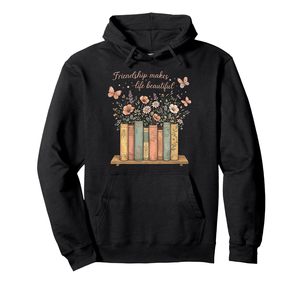 Garden Friends Readers Floral Books Spring Hoodie - Trendy Graphic Unisex - T-Shirt, Sweatshirt, Hoodie