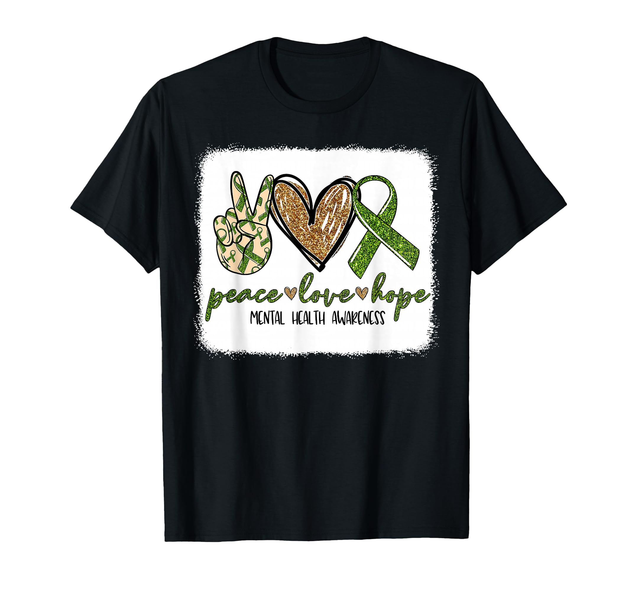 We Wear Green Mental Health Awareness T-Shirt - Custom Art Print Unisex - T-Shirt, Sweatshirt, Hoodie