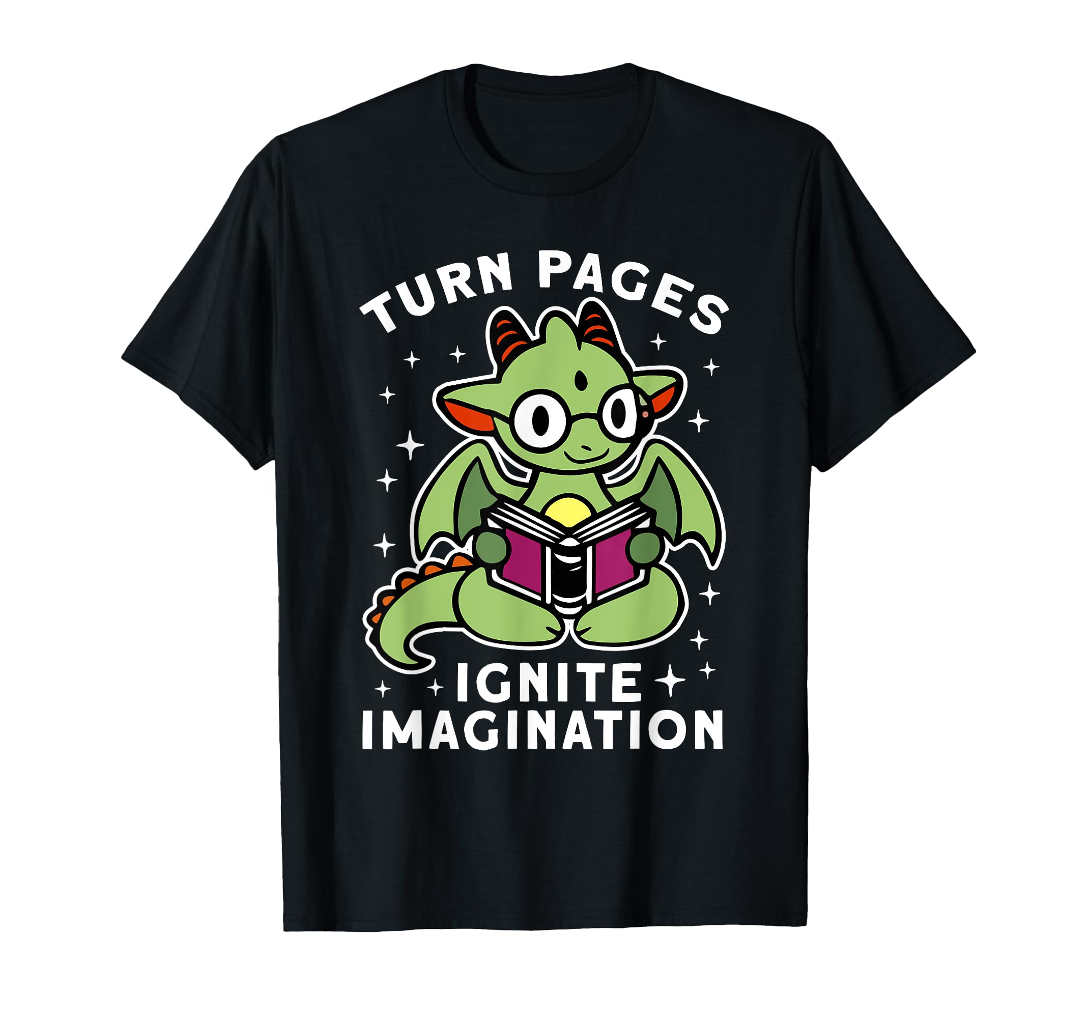 Turn Pages Ignite Imagination Reading T-Shirt - Custom Art Print Men Women - T-Shirt, Sweatshirt, Hoodie
