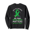 Mental Health Matters Green Sweatshirt - Minimalist Print for Adults - T-Shirt, Sweatshirt, Hoodie