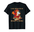Reading Easily Distracted Dragons T-Shirt - Fun Novelty Design for Adults - T-Shirt, Sweatshirt, Hoodie