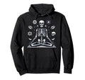 Meditation Skeleton Yoga Pose Relaxing Hoodie - Trendy Graphic Unisex - T-Shirt, Sweatshirt, Hoodie