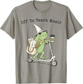 Off to Teach Music Funny Frog Music Teacher Back to School T-Shirt Unisex T-shirt, Sweatshirt, Hoodie, Long Sleeve Tee - T-Shirt, Sweatshirt, Hoodie