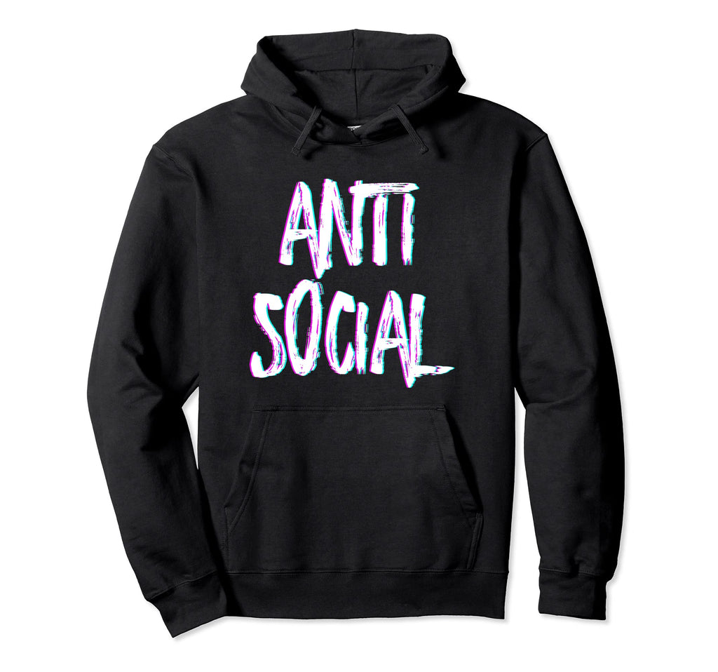 Anti Social Introvert Anti Social Hoodie - Minimalist Print Men Women - T-Shirt, Sweatshirt, Hoodie