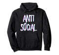Anti Social Introvert Anti Social Hoodie - Minimalist Print Men Women - T-Shirt, Sweatshirt, Hoodie