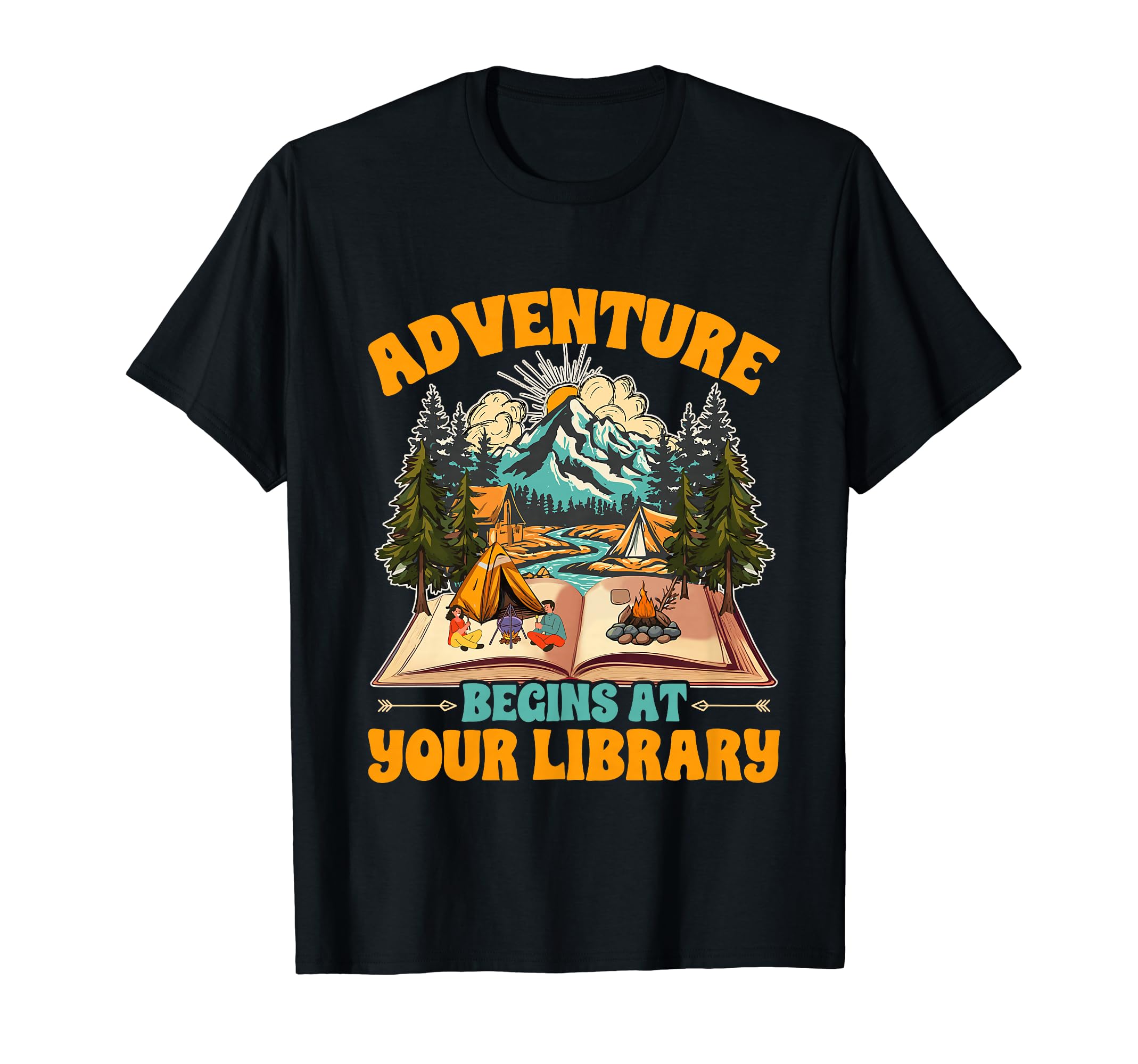 Reading Book Lover Bookish Adventures T-Shirt - Graphic Print Men Women - T-Shirt, Sweatshirt, Hoodie