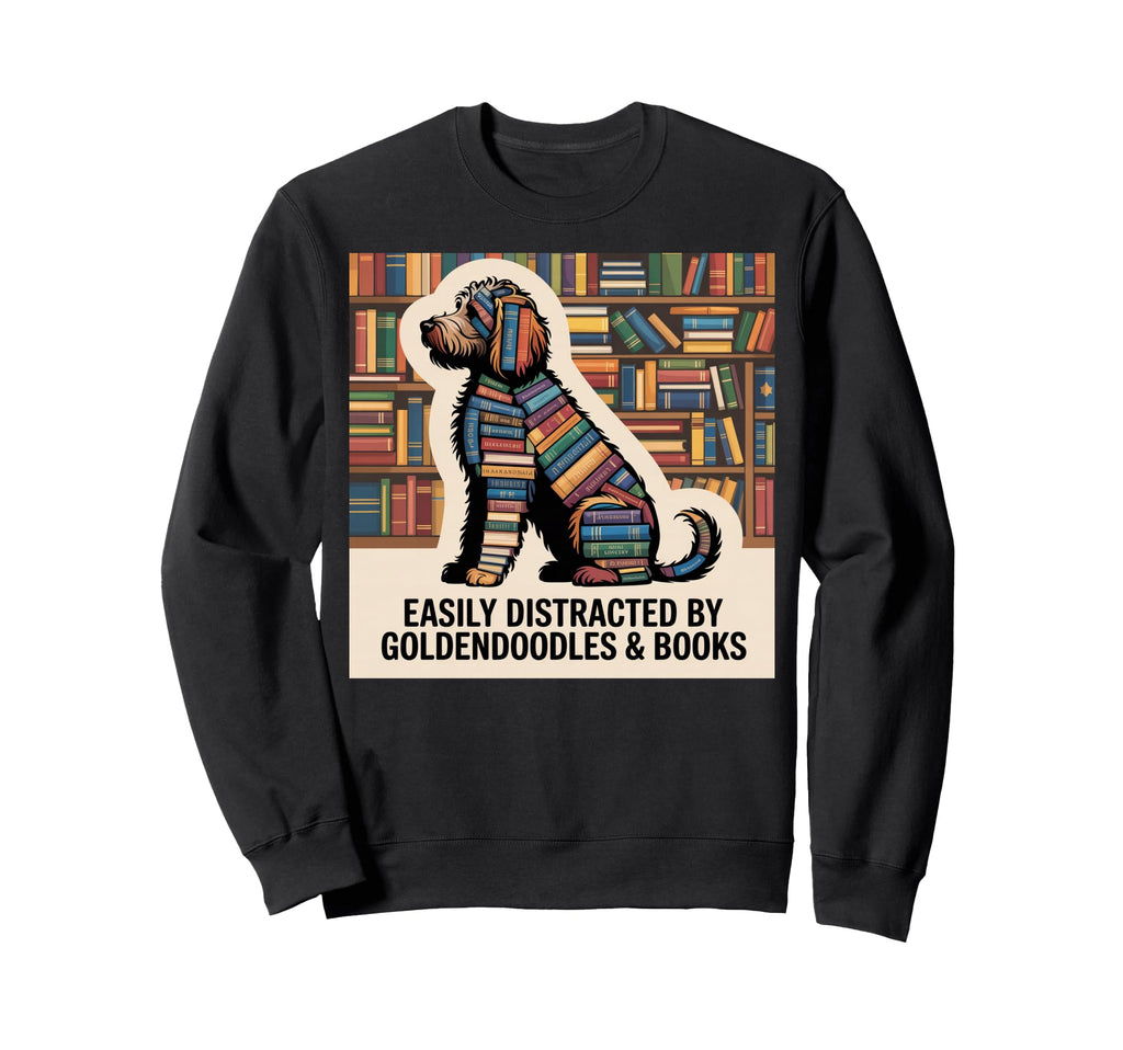 Dog Decor Books Nerds Sweatshirt - Aesthetic Graphic for Adults - T-Shirt, Sweatshirt, Hoodie