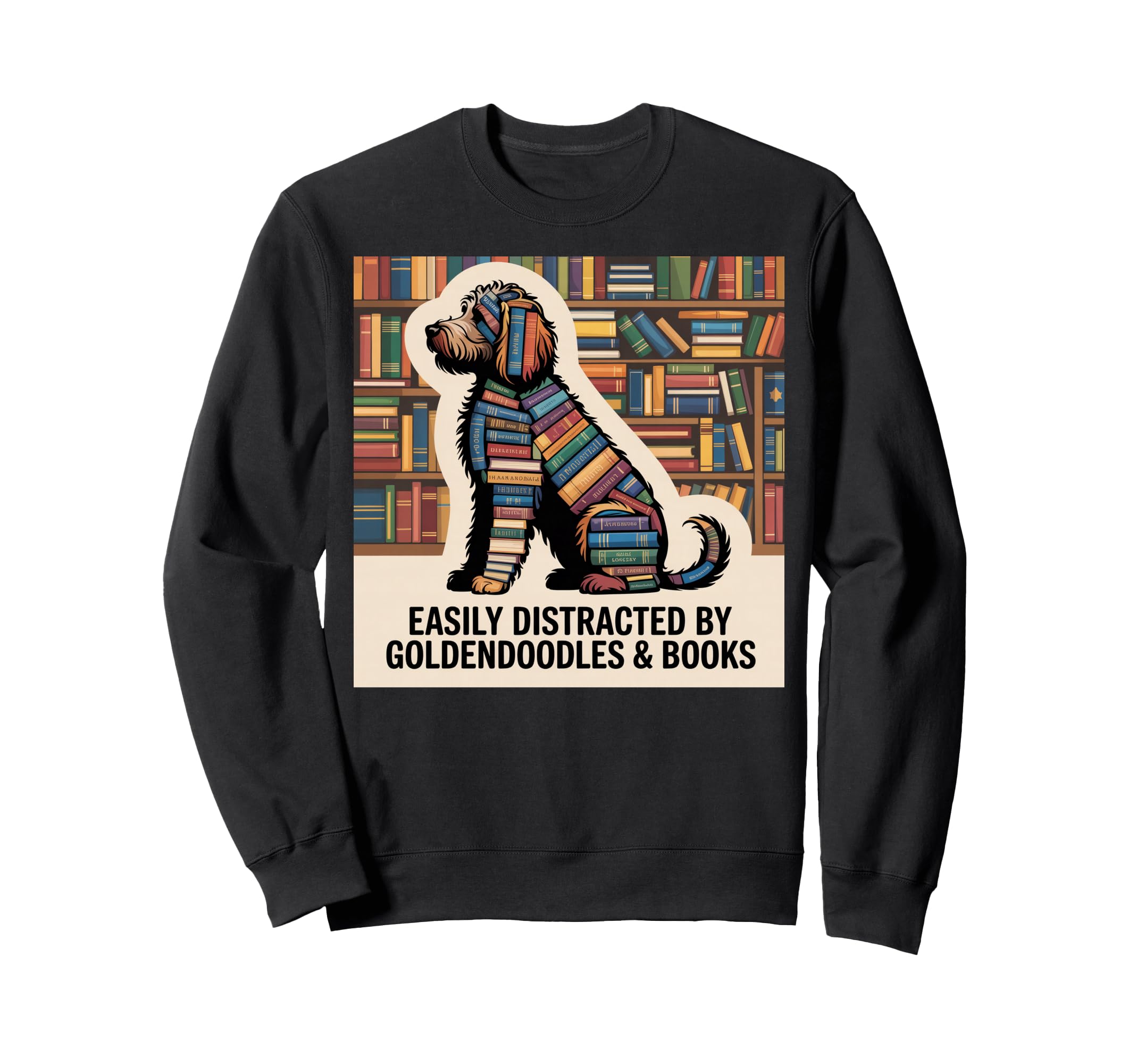 Dog Decor Books Nerds Sweatshirt - Aesthetic Graphic for Adults - T-Shirt, Sweatshirt, Hoodie