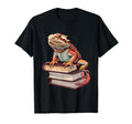Bearded Dragon And Books Lover Reading T-Shirt - Trendy Graphic Men Women - T-Shirt, Sweatshirt, Hoodie