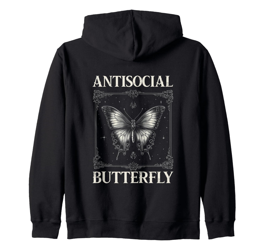 Antisocial Butterfly Gift Sweatshirt - Streetwear Style Men Women - T-Shirt, Sweatshirt, Hoodie