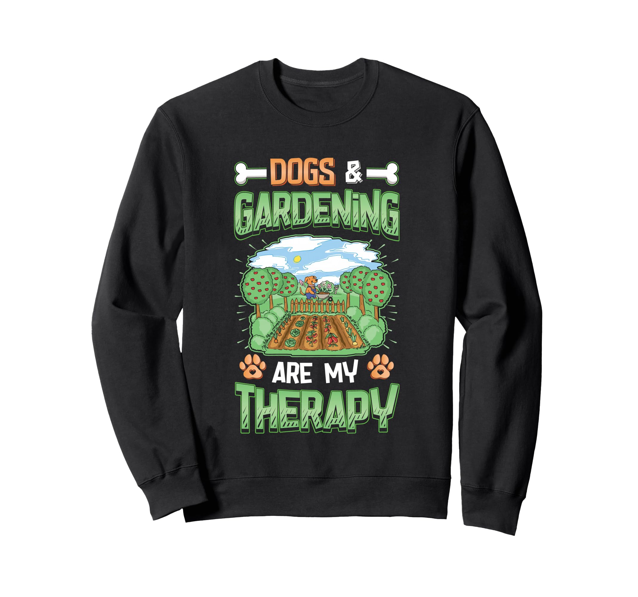 Dogs Gardening Are My Therapy Sweatshirt - Streetwear Style for Adults - T-Shirt, Sweatshirt, Hoodie
