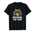 Antisocial Cat Club Introvert Cat Lover T-Shirt - Unique Graphic Men Women - T-Shirt, Sweatshirt, Hoodie