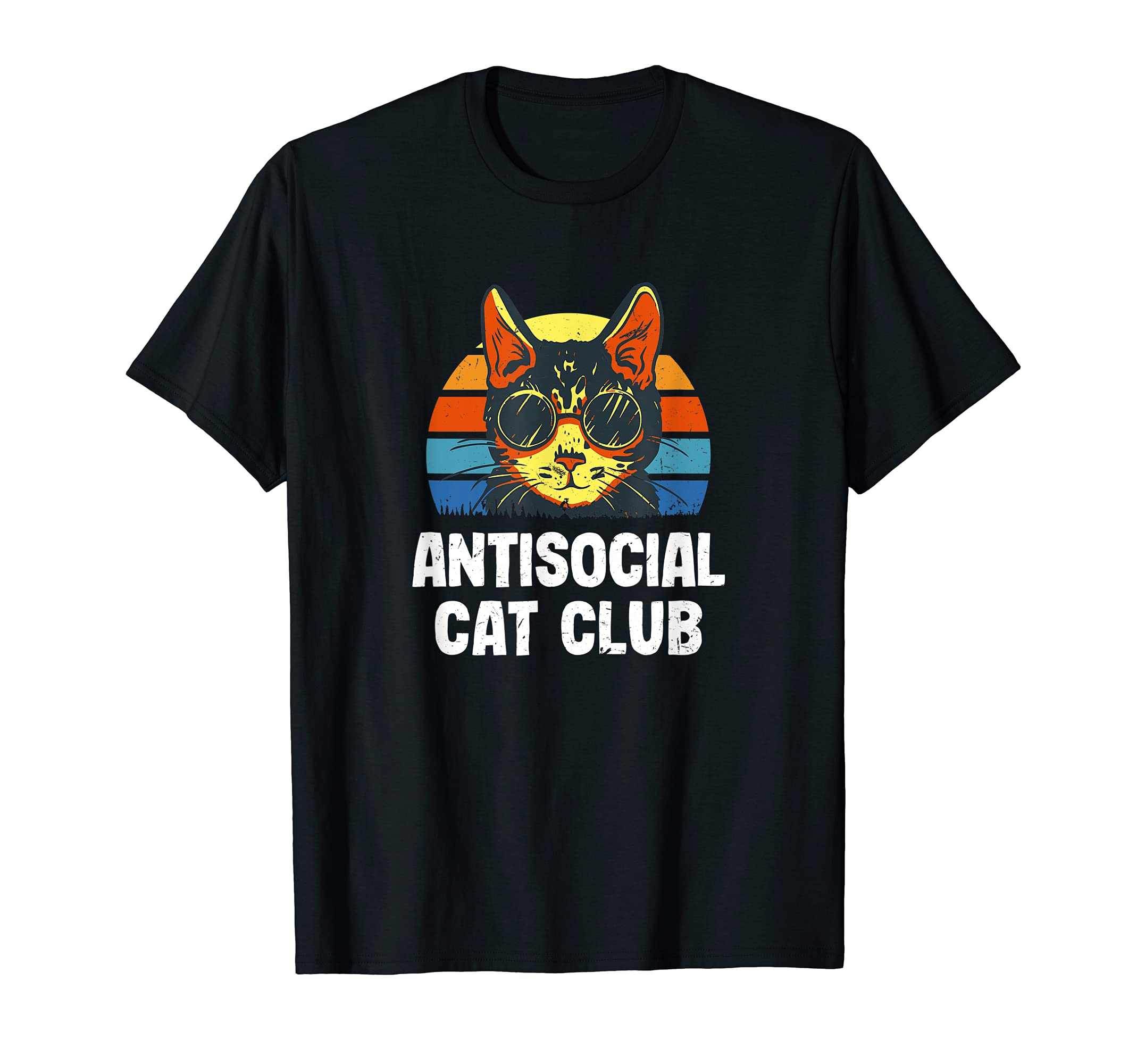 Antisocial Cat Club Introvert Cat Lover T-Shirt - Unique Graphic Men Women - T-Shirt, Sweatshirt, Hoodie