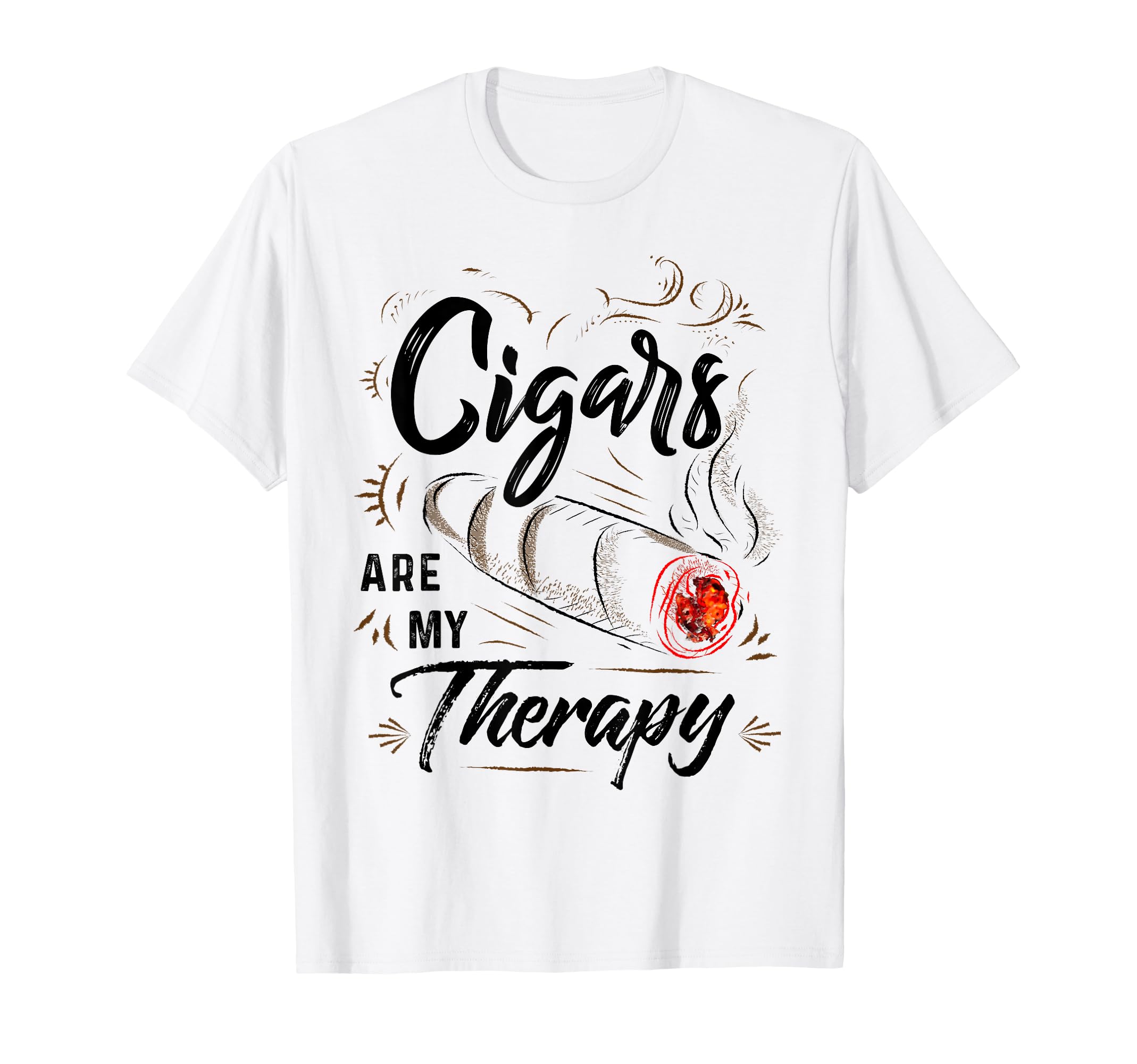 Cigars Are My Therapy Cigars T Shirts Dad T-Shirt - Graphic Print Unisex - T-Shirt, Sweatshirt, Hoodie