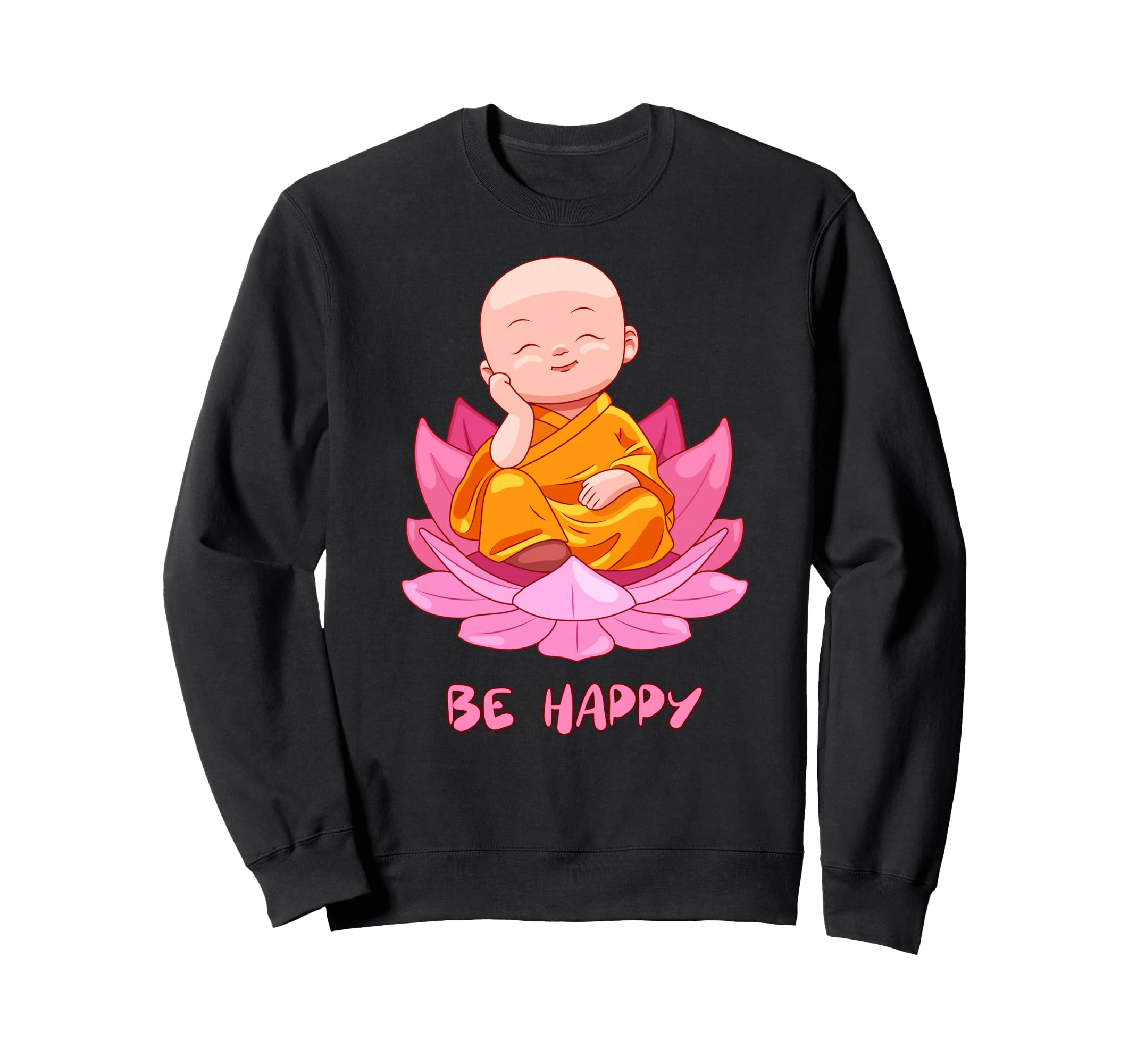 Be Happy Buddha Mandala Yoga Sweatshirt - Aesthetic Graphic Men Women - T-Shirt, Sweatshirt, Hoodie