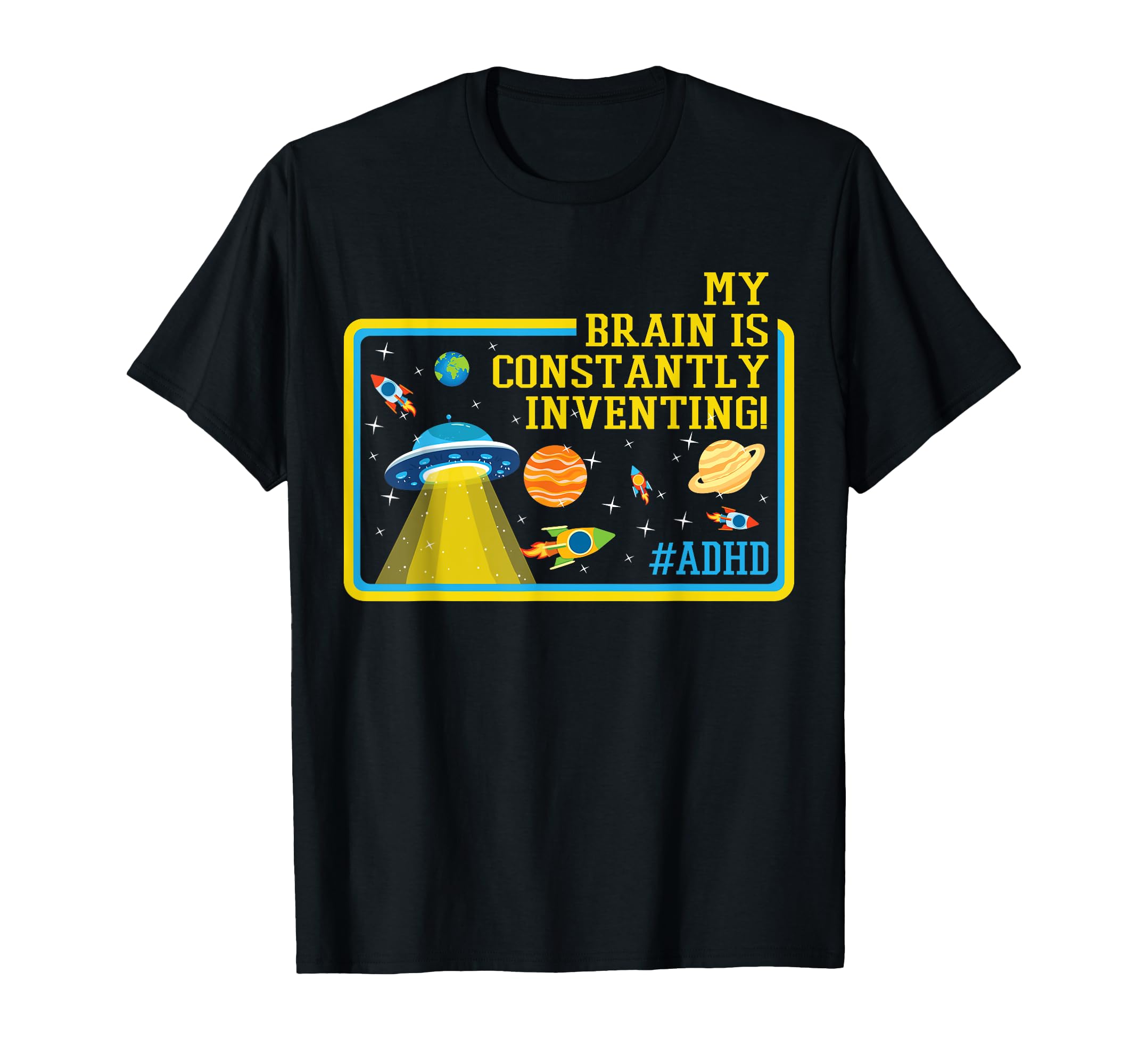 Adhd My Brain Is Constantly T-Shirt - Aesthetic Graphic for Adults - T-Shirt, Sweatshirt, Hoodie
