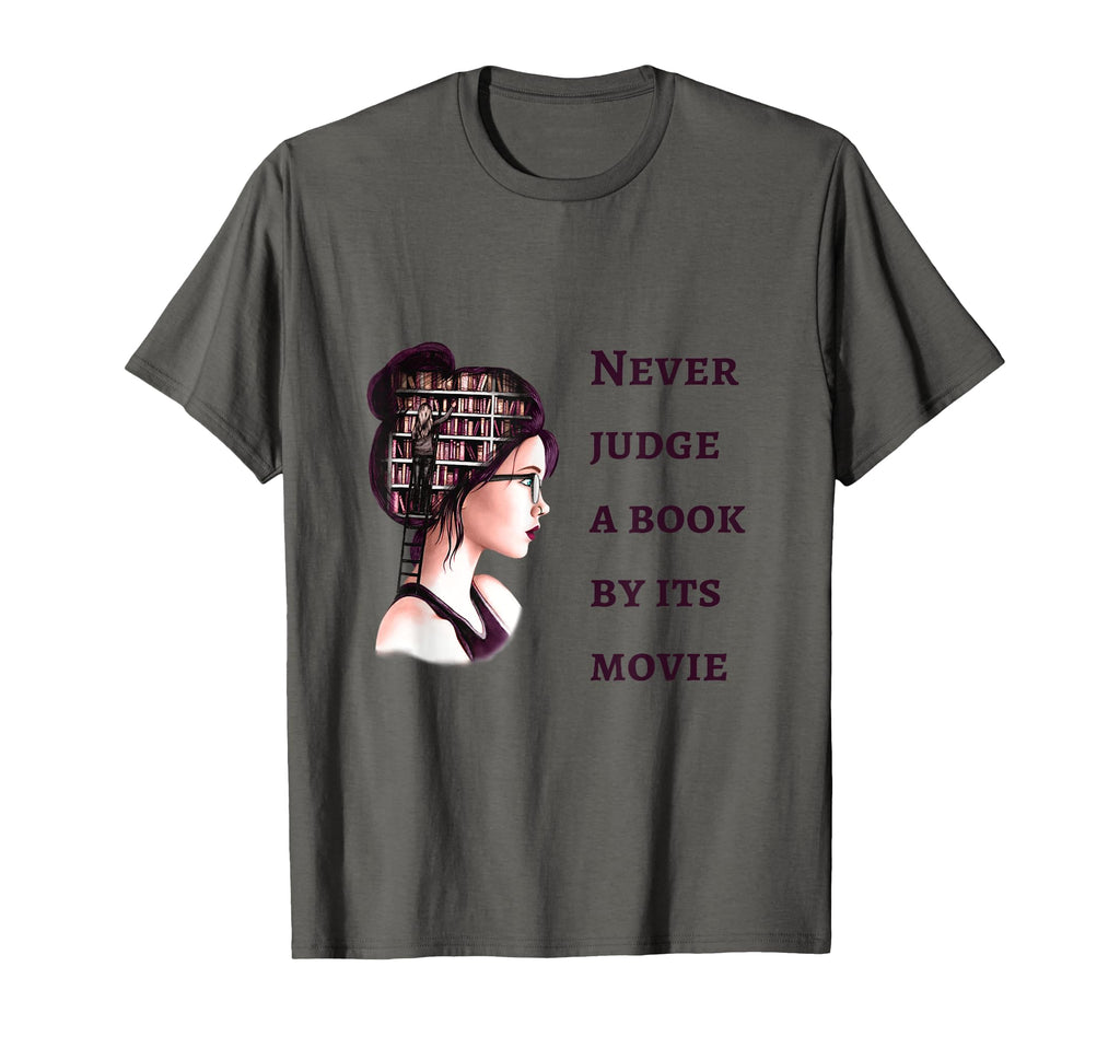 Never Judge Book Reading Lover Fairytale T-Shirt - Unique Graphic Unisex - T-Shirt, Sweatshirt, Hoodie